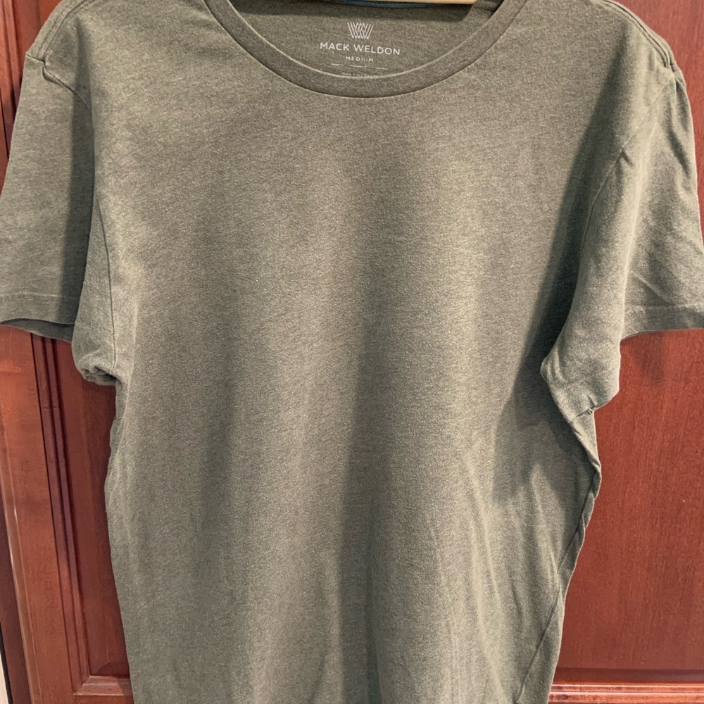 Mack Weldon Men's Heather Green Olive Short Sleeve Tee